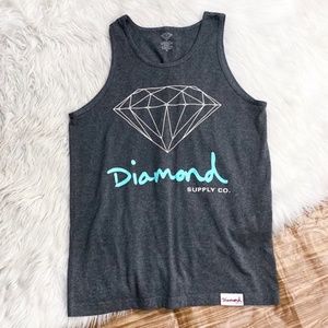 Men's Gray Diamond Supply Co. Muscle Tank Top
